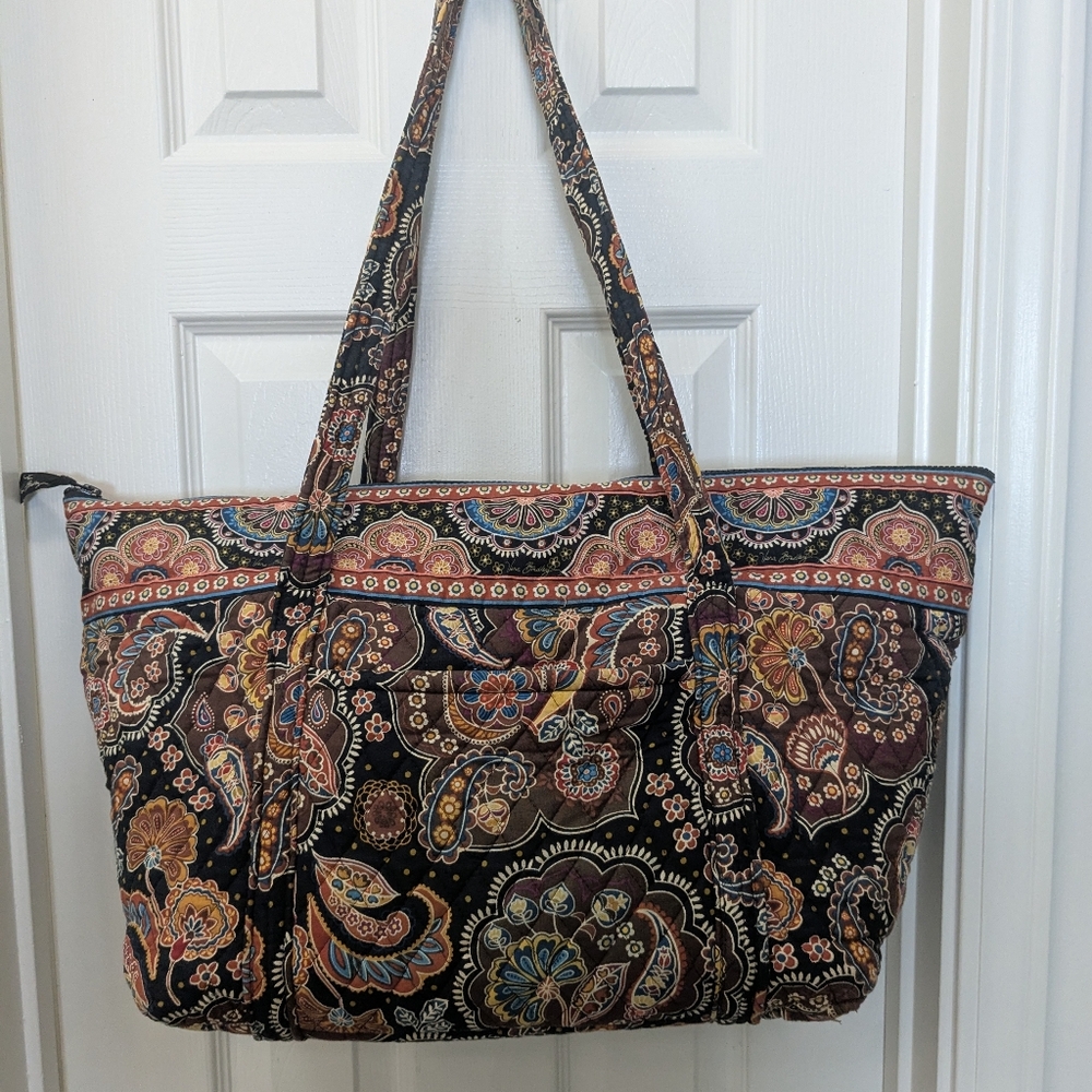 Vera Bradley Quilted Kensington Pattern Large Duffel Bag Weekender Retired Print